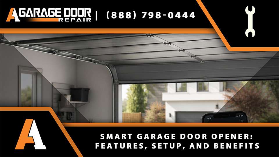 Smart garage door opener with wifi features during smart opener installation